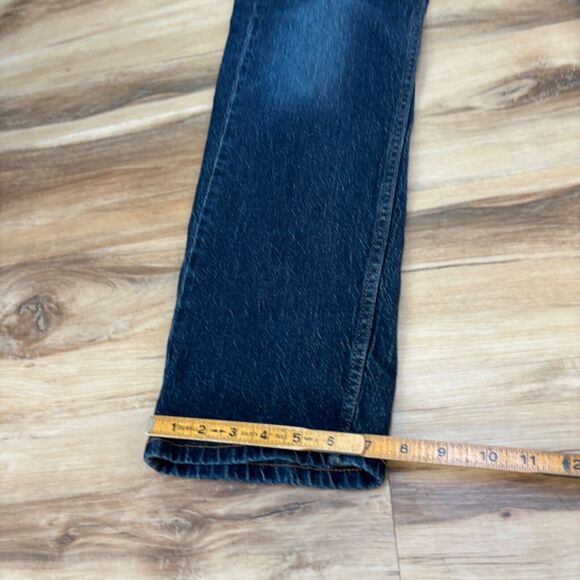 Levi's 505 Jeans Mens 34 x 30 Regular Fit Straight Leg Dark Wash - Picture 3 of 10